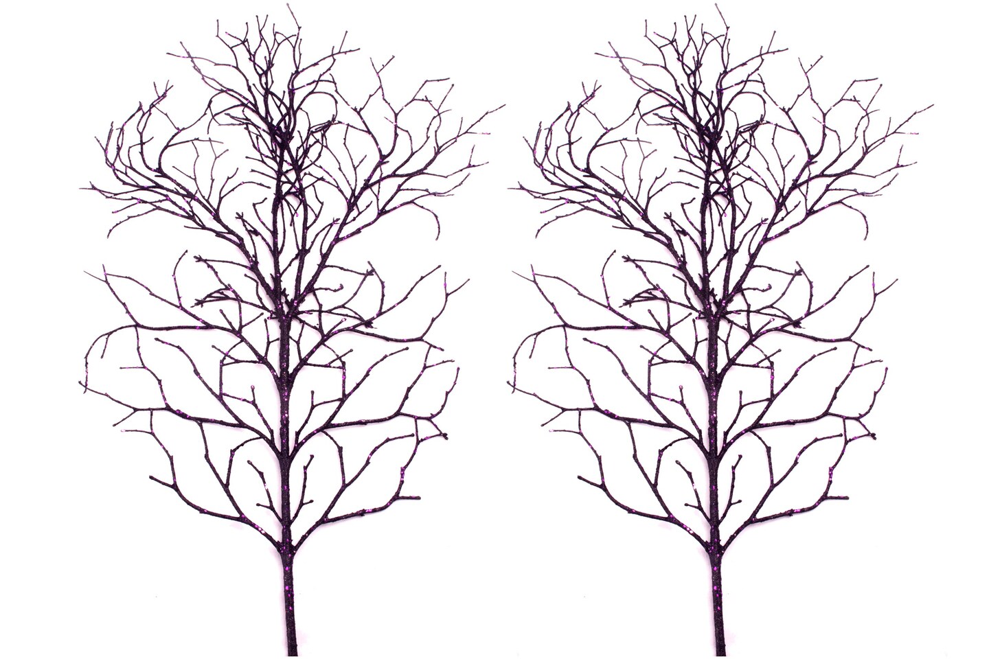 2 Pack of 40&#x22; Purple Coral Branch Picks with Glitter Enhancements