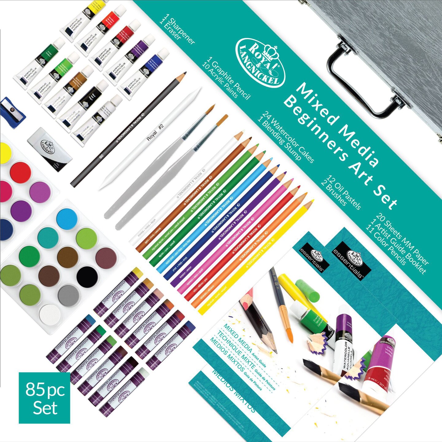 RSET-MM3000 | Essentials&#x2122; 85pc Mixed Media Beginners Travel Art Set