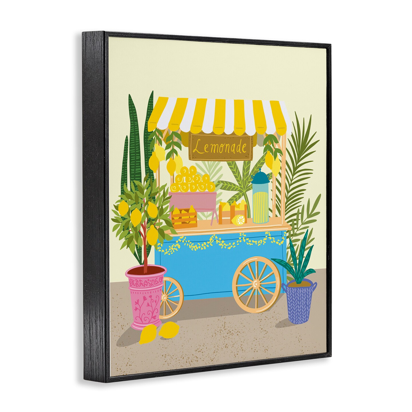 Stupell Industries Food Market Lemonade Stand Framed Giclee Wall Art Design by Jo Reid