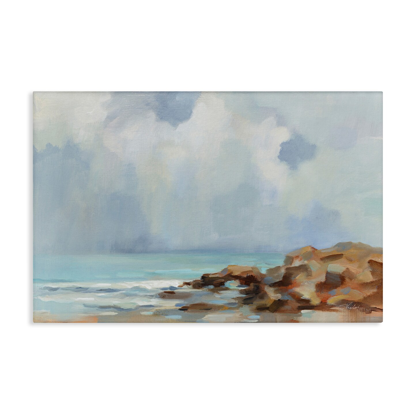 Stupell Industries Morning at Stone Beach Canvas Wall Art Design by Silvia Vassileva