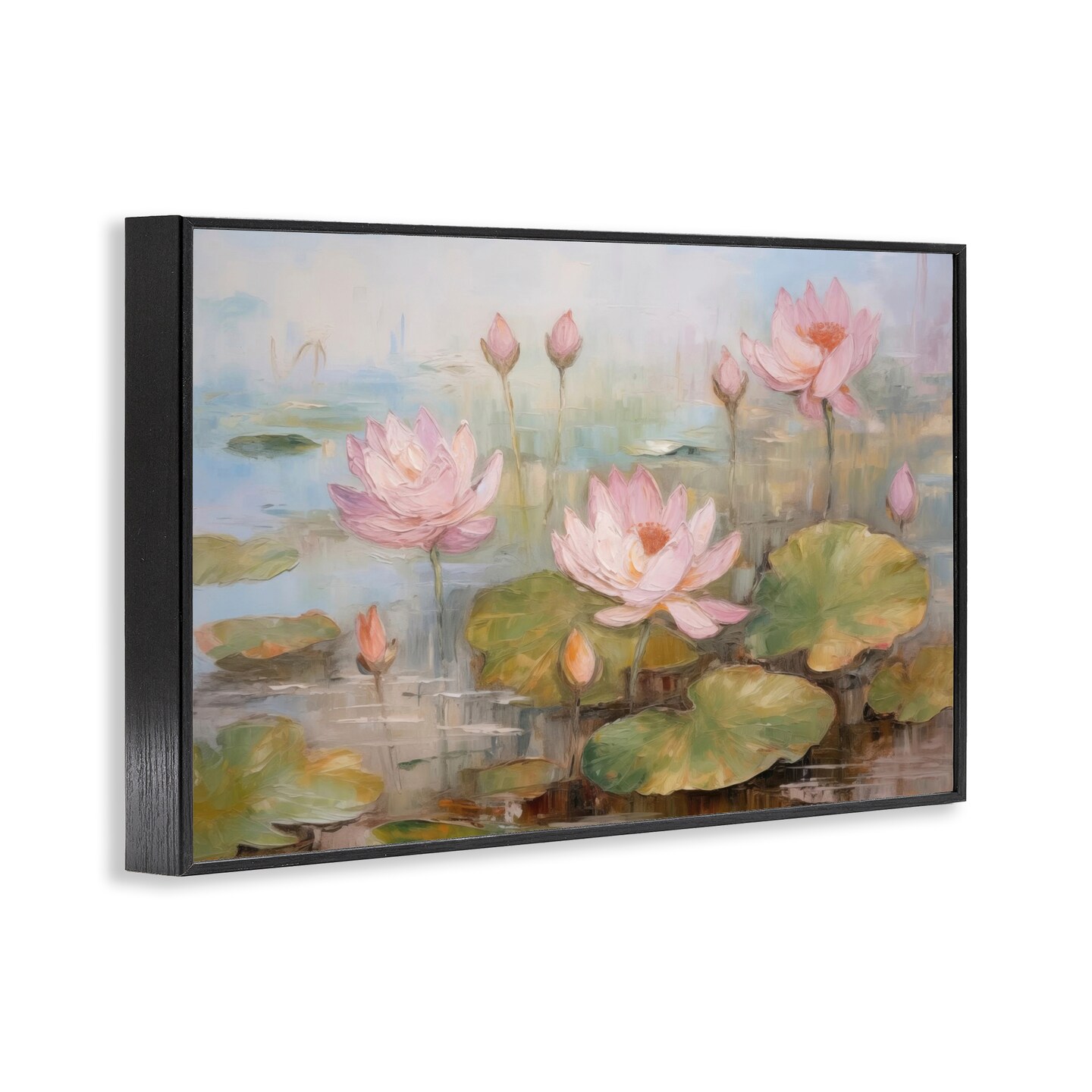 Stupell Industries Water Lilies in Spring Framed Giclee Wall Art Design by LSR Design Studio