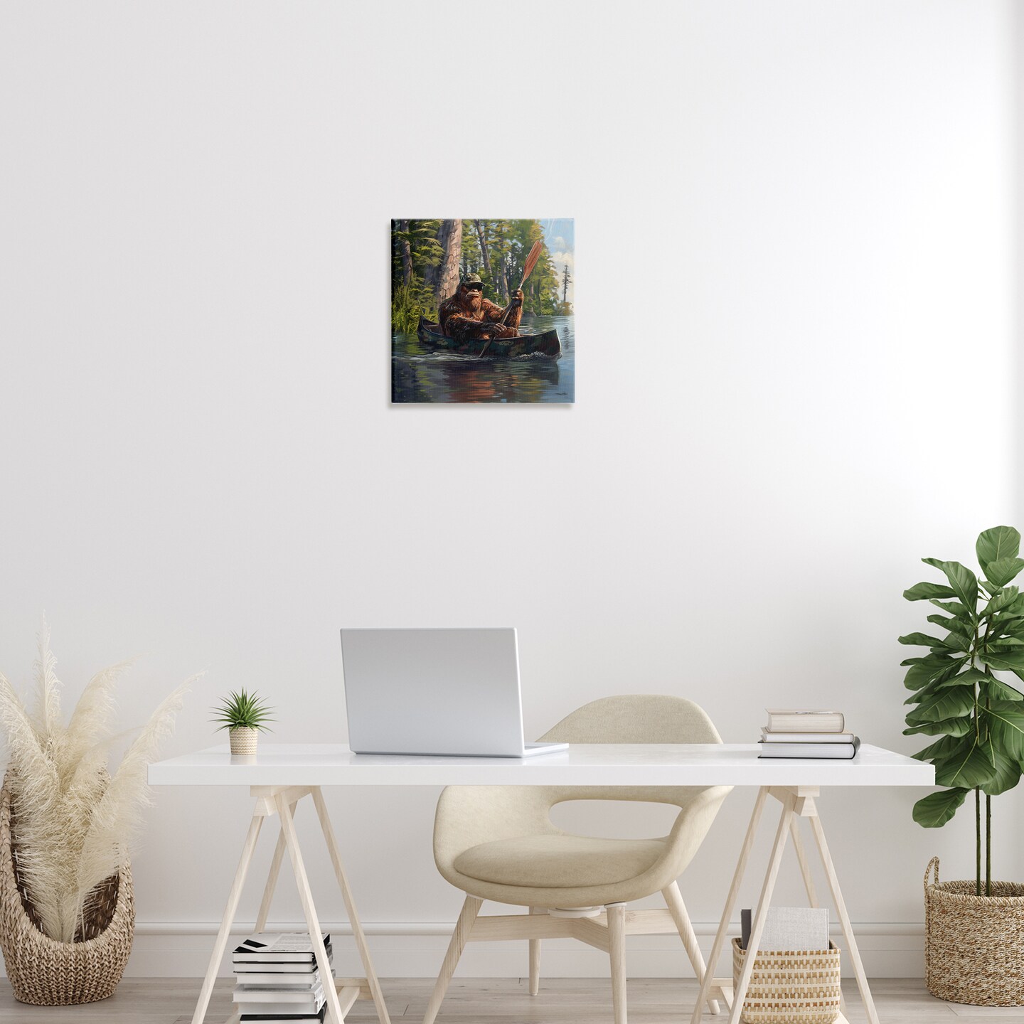 Stupell Industries Mythical Monster in Canoe Canvas Wall Art Design by Jim Baldwin