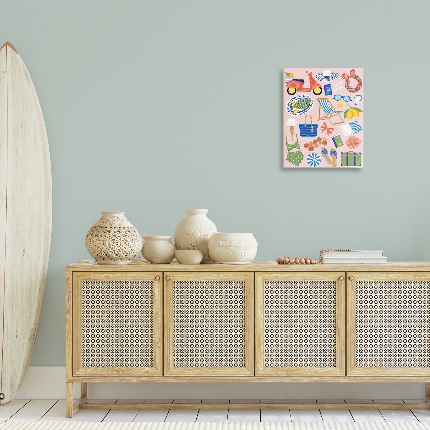 Stupell Industries Mediterranean Coast Necessities Canvas Wall Art Design by Arrolynn Weiderhold