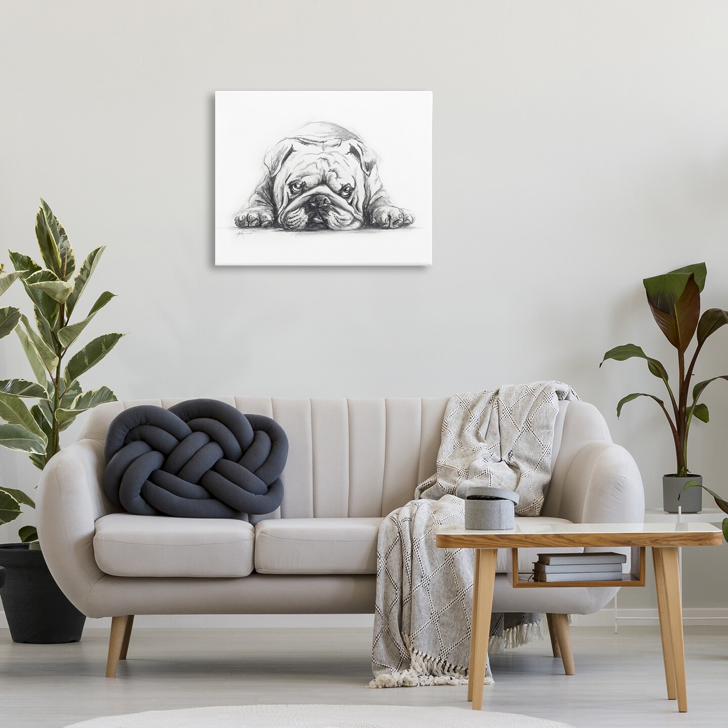 Stupell Industries Bulldog Puppy Naptime Canvas Wall Art Design by Lindsay Kivi Fine Art