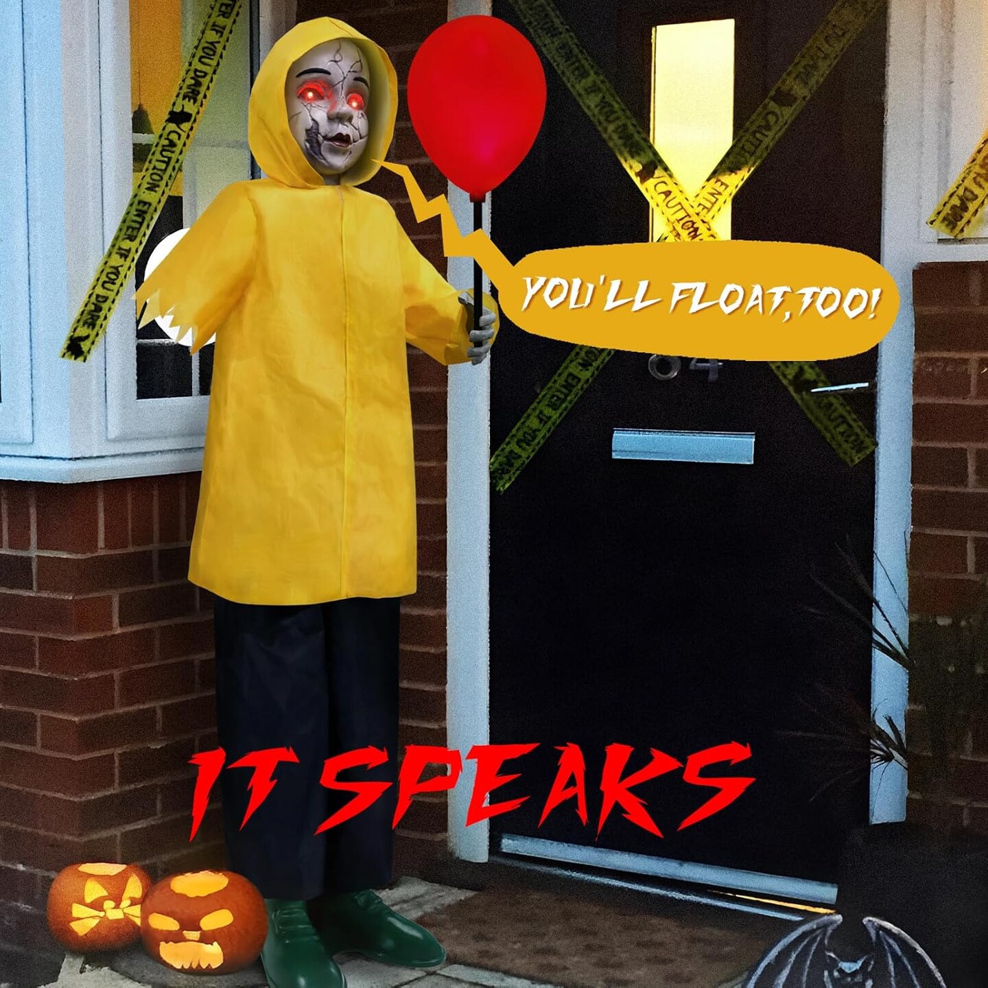 4 Ft Life Size Animatronics Prop with Glowing Balloon