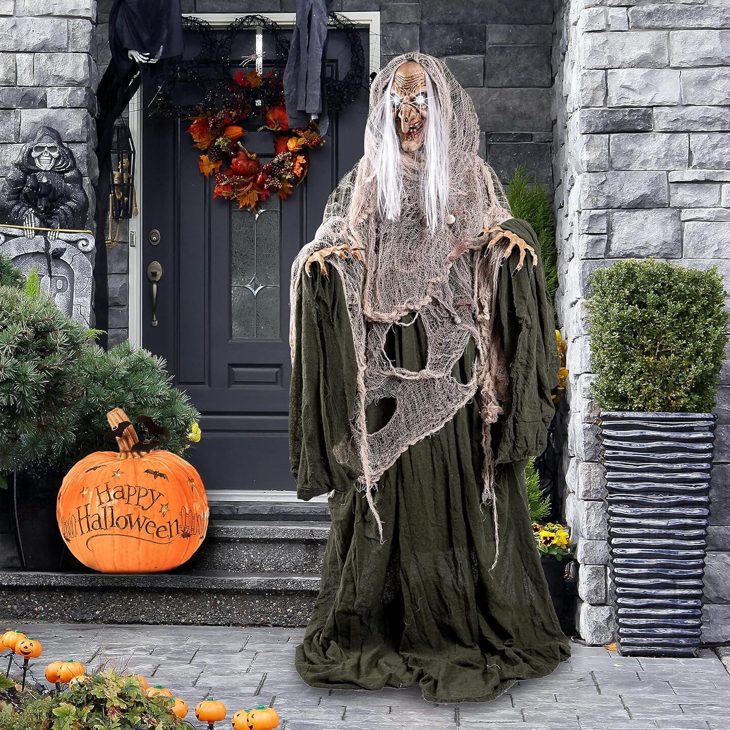 67&#x22; Halloween Animatronics Witch Decorations