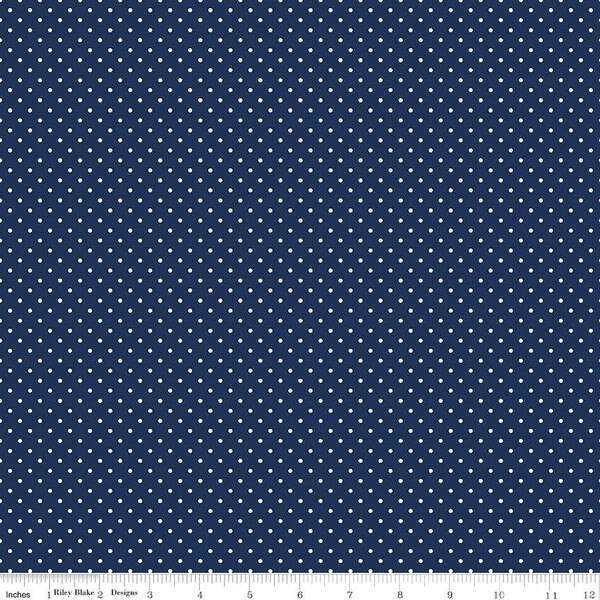 Swiss Dot in Navy (c670-21 navy) | Swiss Dot | Riley Blake Designs | Riley Blake