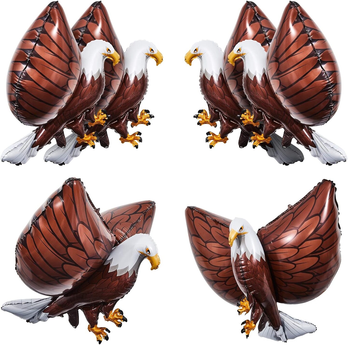 6 Pcs 3D Patriotic Giant Eagle Foil Balloons 32 x 26 Inch