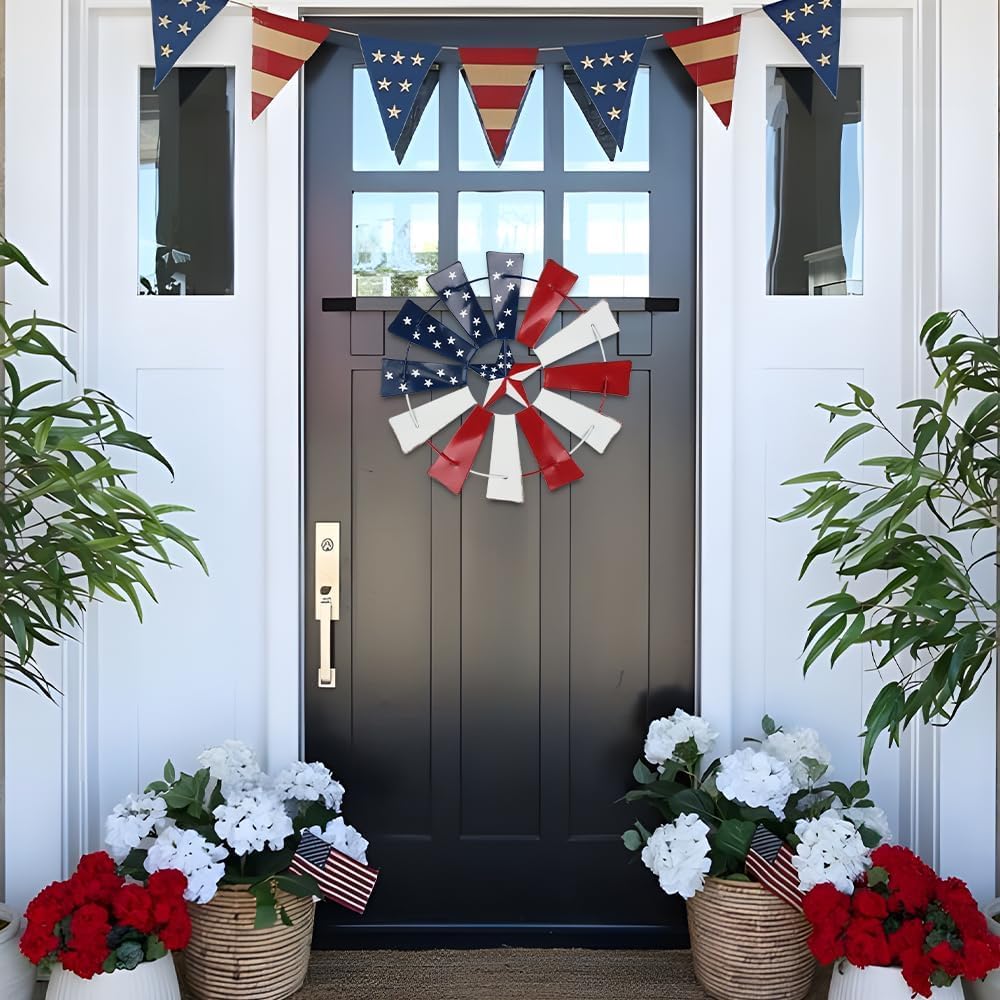 4th of July Outdoor Windmill Wall Decor – 13.5