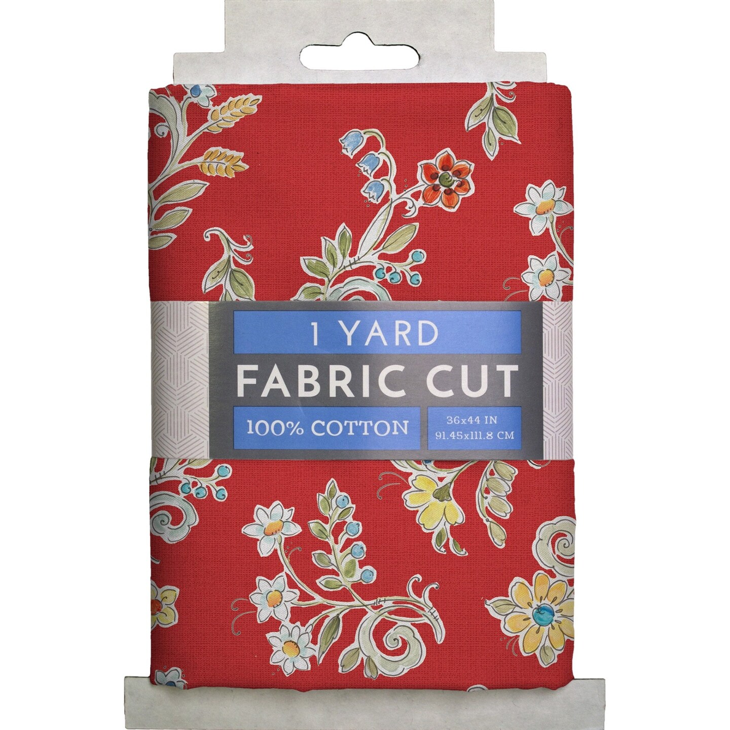 DAVID TEXTILES MORNING BLOOM DITSIES RED COTTON 1 YD CUT