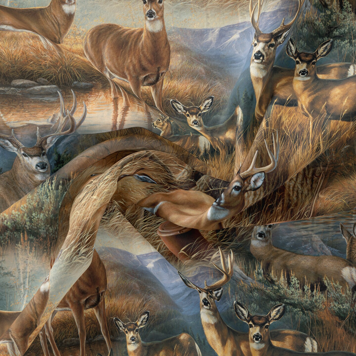 DAVID TEXTILES DEER GLANCE COTTON 8 YD BOLT