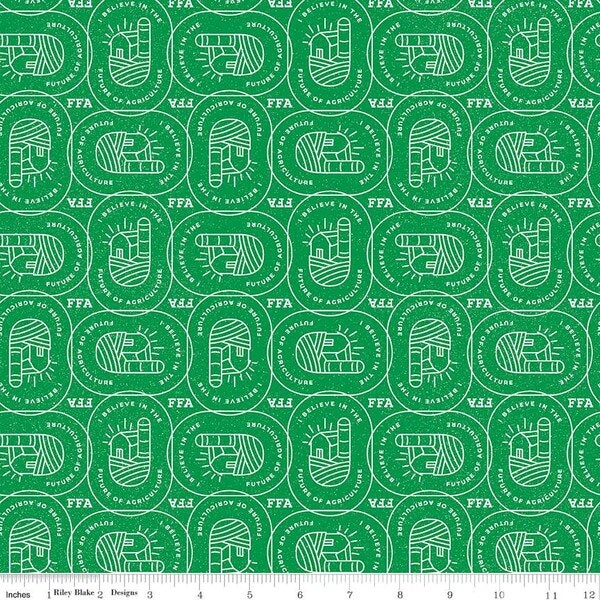 Farm Patch in Green (c15854-green) | FFA Forever Blue 2 | Riley Blake Designs | Riley Blake