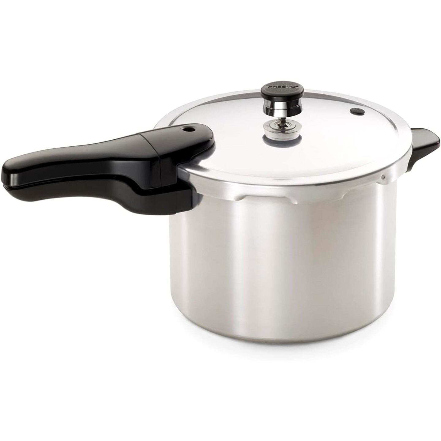 Presto Aluminum Pressure Cooker for Quick Flavorful Meals with Cover Lock Indicator Cooking Rack and Helper Hand, Heavy Gauge Aluminum, 6 Quart