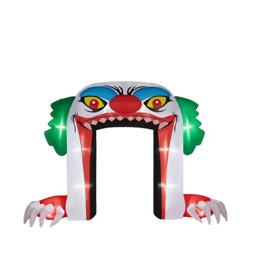 9FT Halloween Inflatable Scary Giant Clown Archway Decorations with Built-in LED