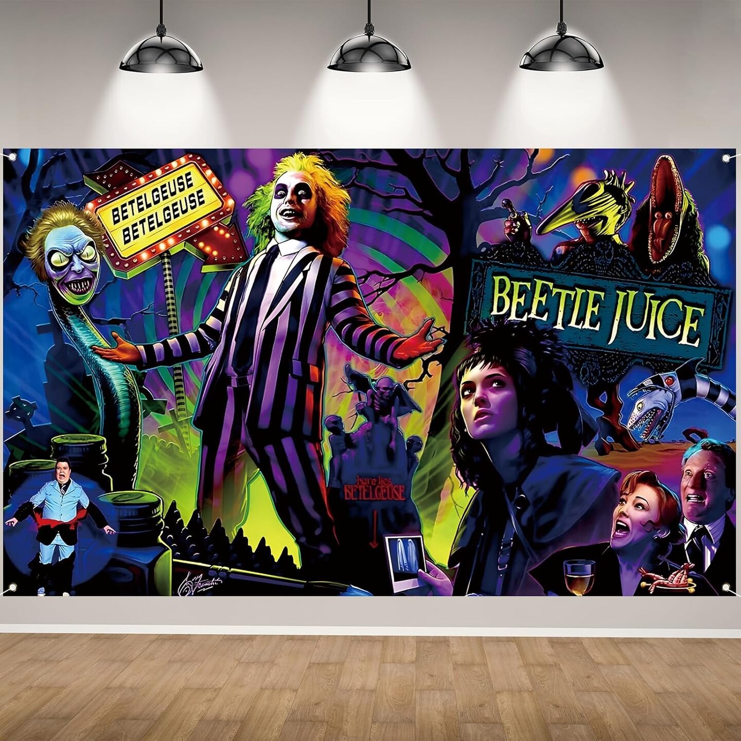 Beetlejuice Banner Horror Party Decorations