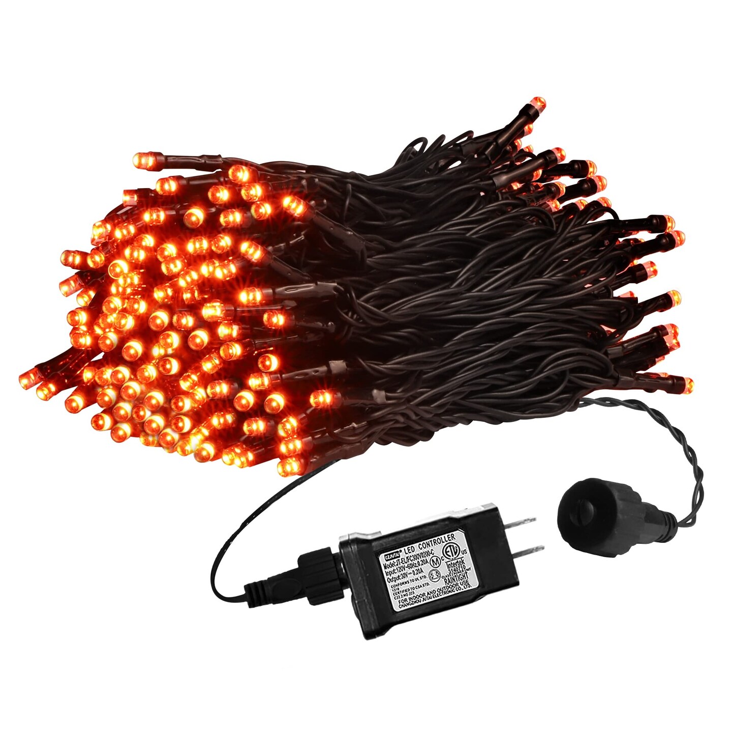 weillsnow 200 LED Orange Halloween Lights 66Ft Plug in Waterproof