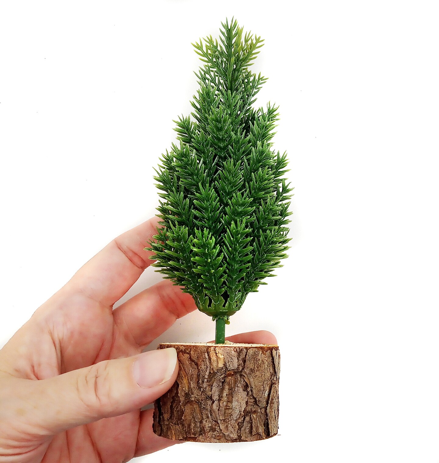 Tiny Christmas Tree, 6.5 inches, Miniature Tree for Dollhouse or Desk, Adorabilities