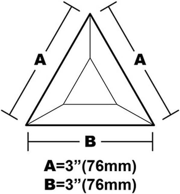 3&#x22; x 3&#x22; x 3&#x22; Triangle Clear Glass Bevel - 4.7MM Thick - 10 Pack