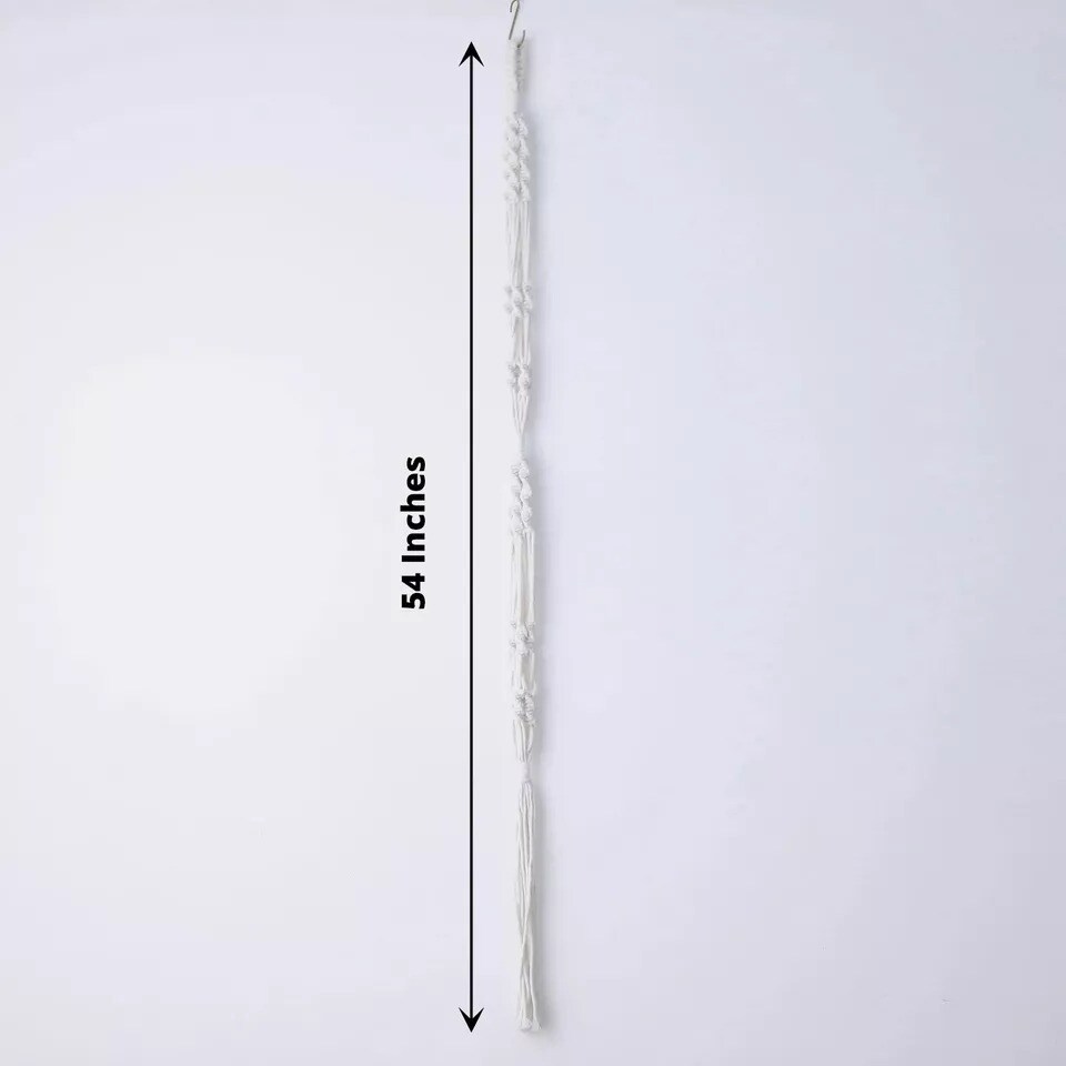 2 Tier Ivory Cotton Rope Macrame Indoor Pot Holder Planter Hanger Party Supplies