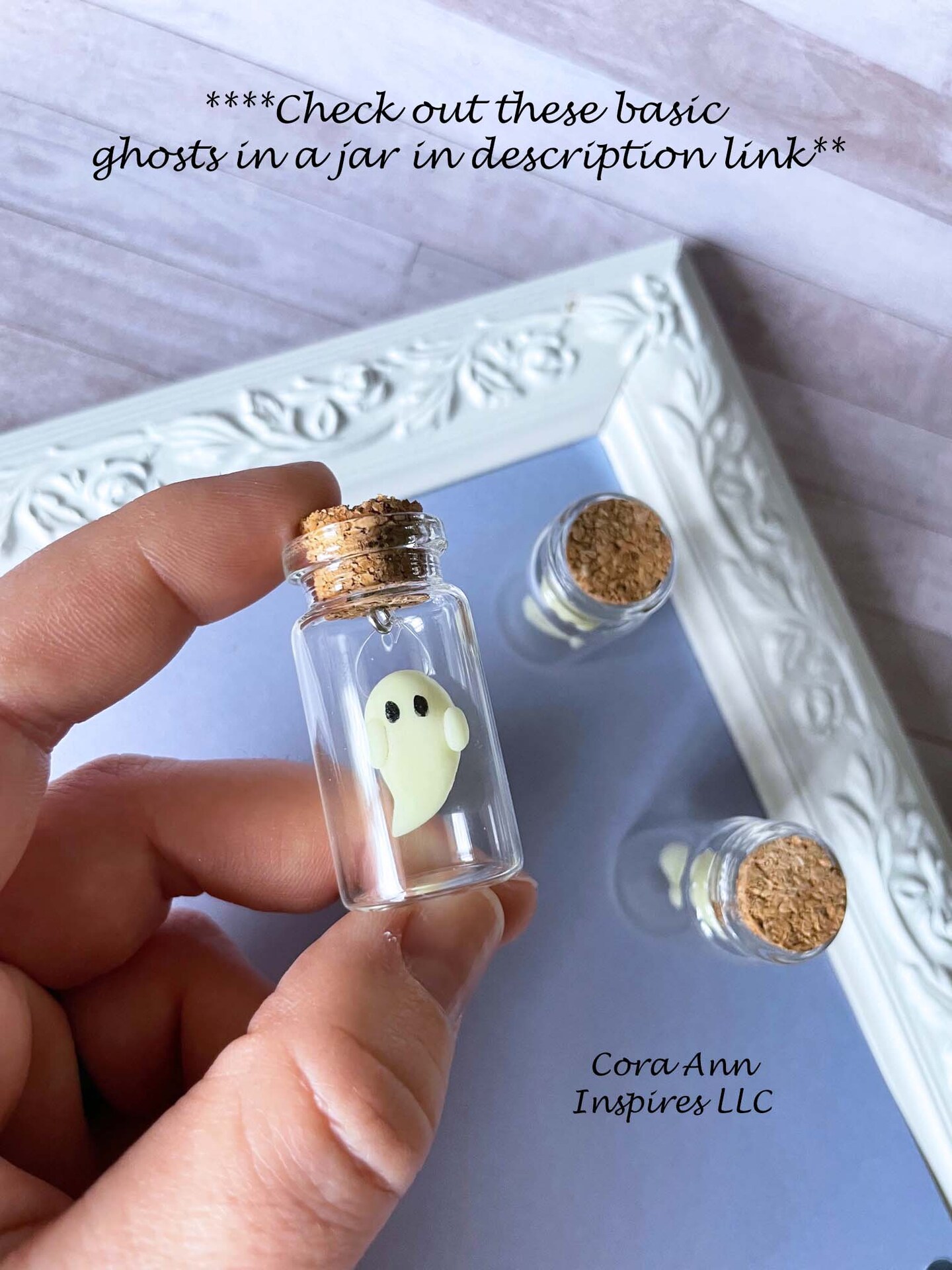 Halloween Necklace, Bottle Necklace, The Adopt Ghost
