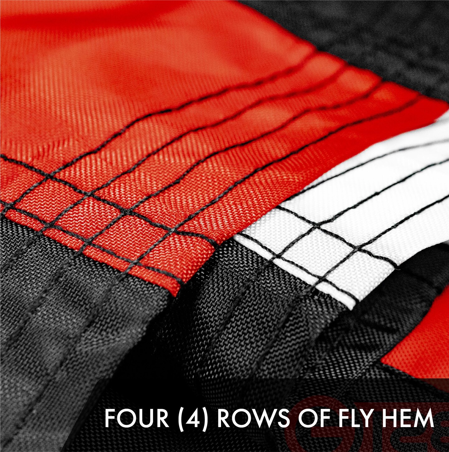 Thin Red Line State Flag 3x5 Ft 2-Pack Embroidered Polyester By G128