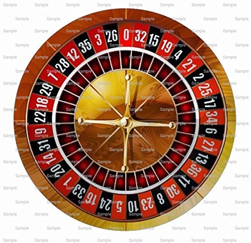 Casino Roulette Wheel - Edible Cake or Cupcake Topper for 8&#x22; cake or larger