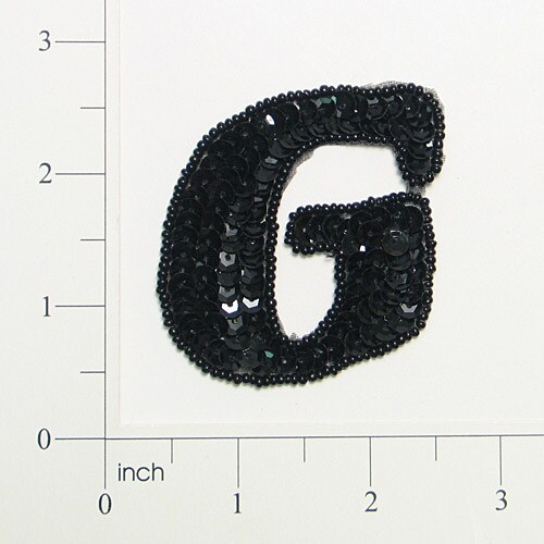 Pack of 2 Letter G Sequin Applique
