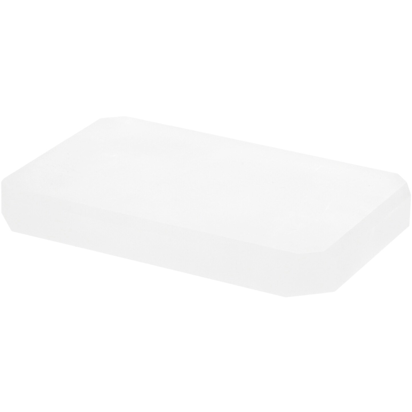 Plymor Frosted Acrylic Beveled Corner-Cut Rectangular Display Base, 6&#x22; W x 4&#x22; D x 0.75&#x22; H