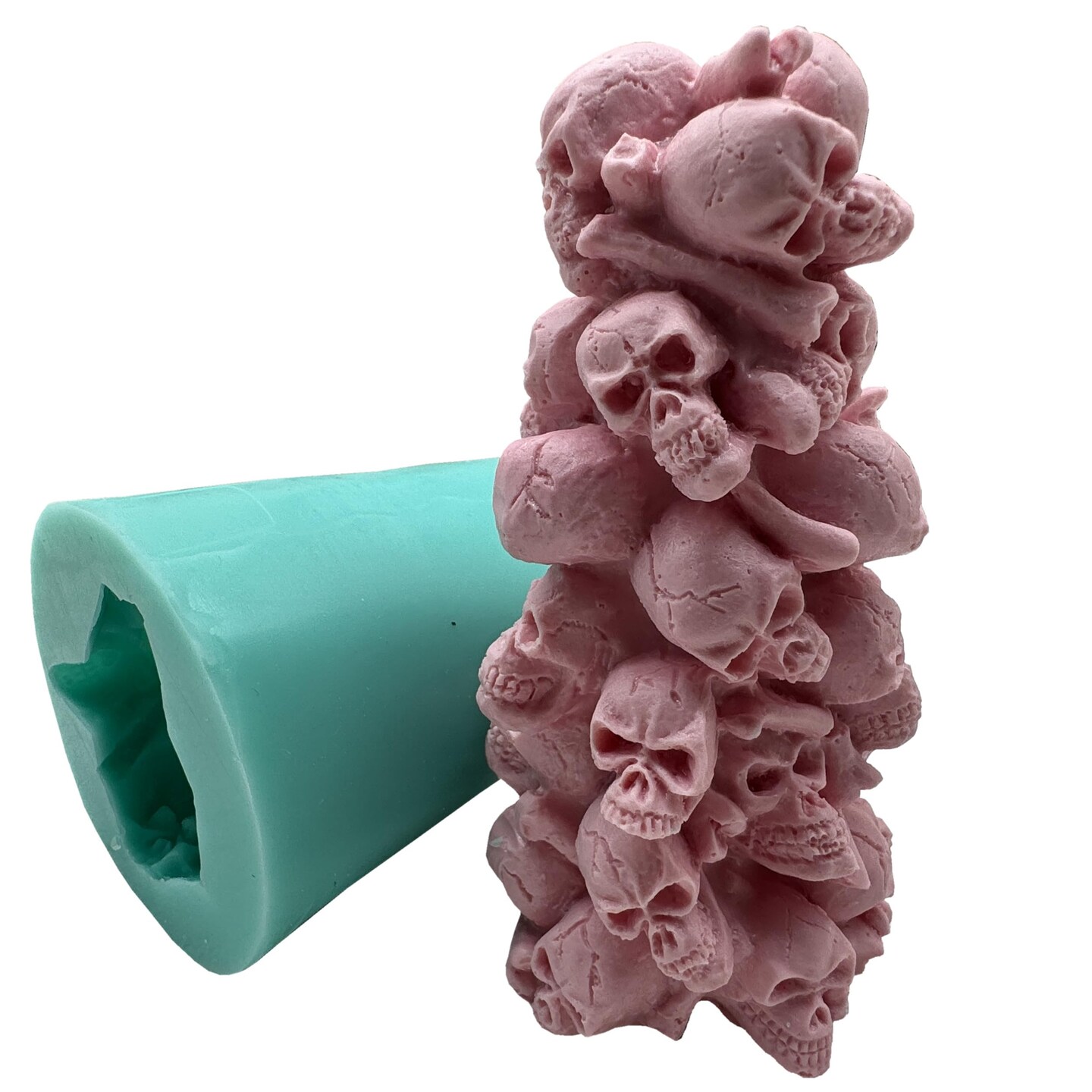 Halloween Day DIY Skull Candle Mold Skull Silicone Molds for Decorated