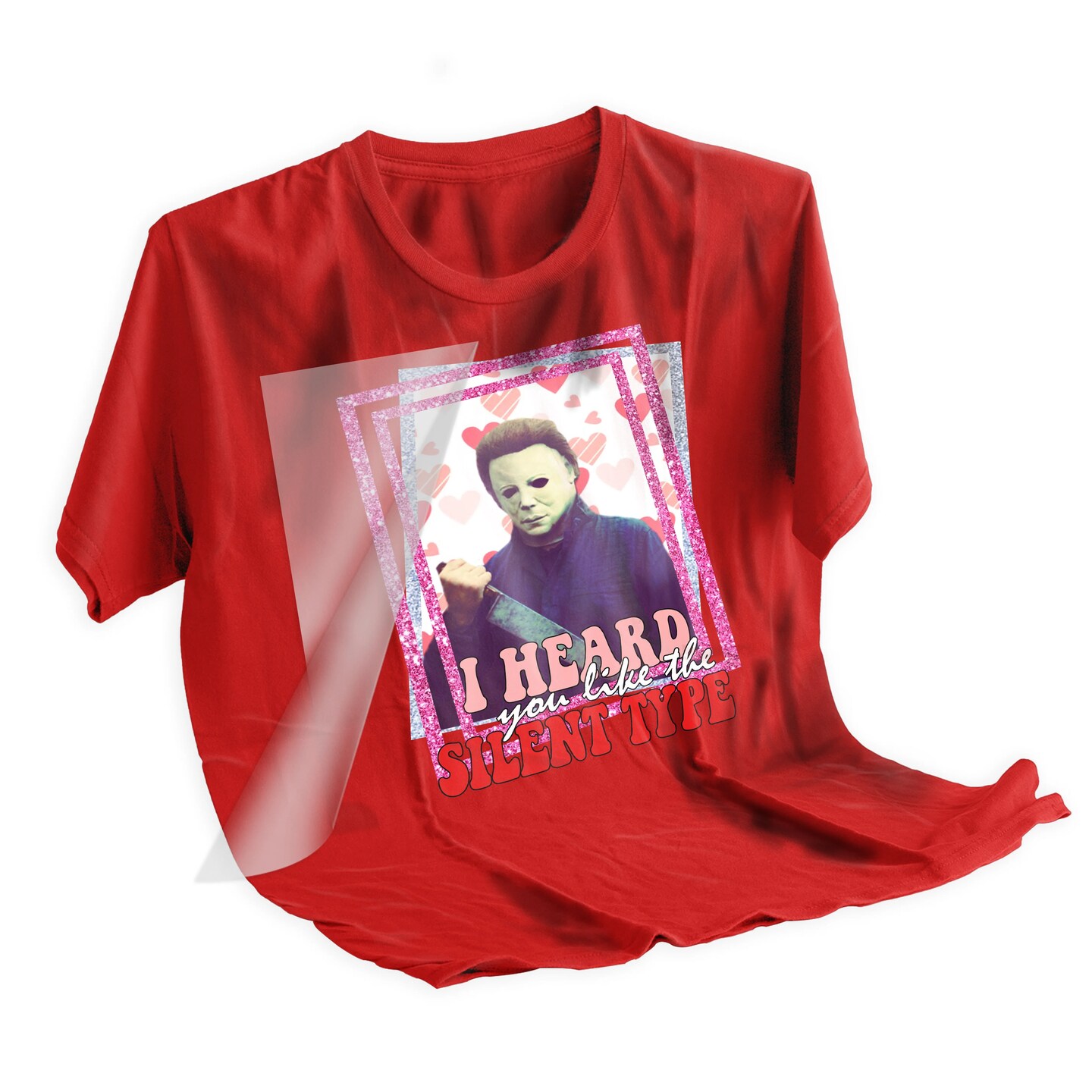 Valentine DTF Ready To Press Transfer - Horror Heart Michael Myers