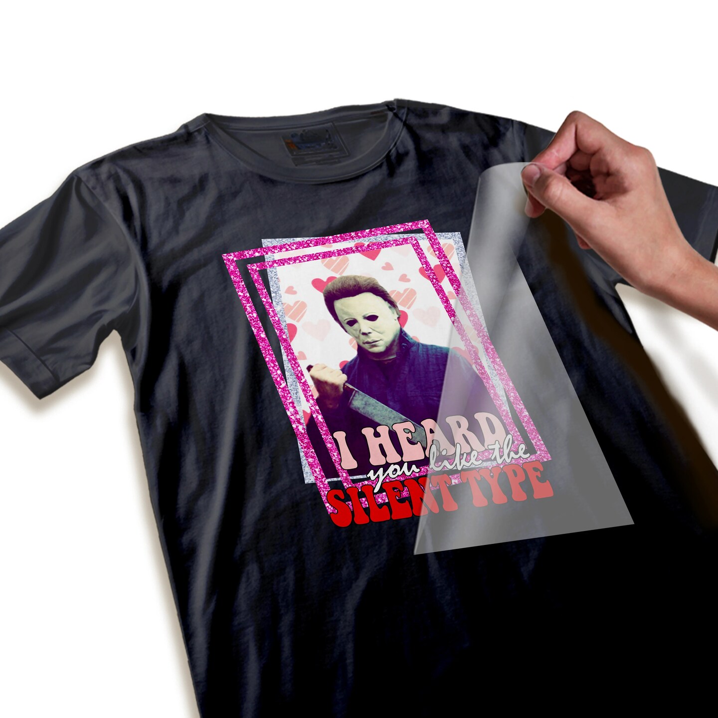 Valentine DTF Ready To Press Transfer - Horror Heart Michael Myers