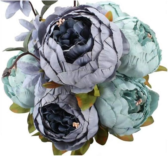 Vintage Artificial Peony Bouquet Silk Peony Flowers Fake Ponies for Wedding Bridal Home Décor Floral Centerpiece Arrangement Wedding Bouquet