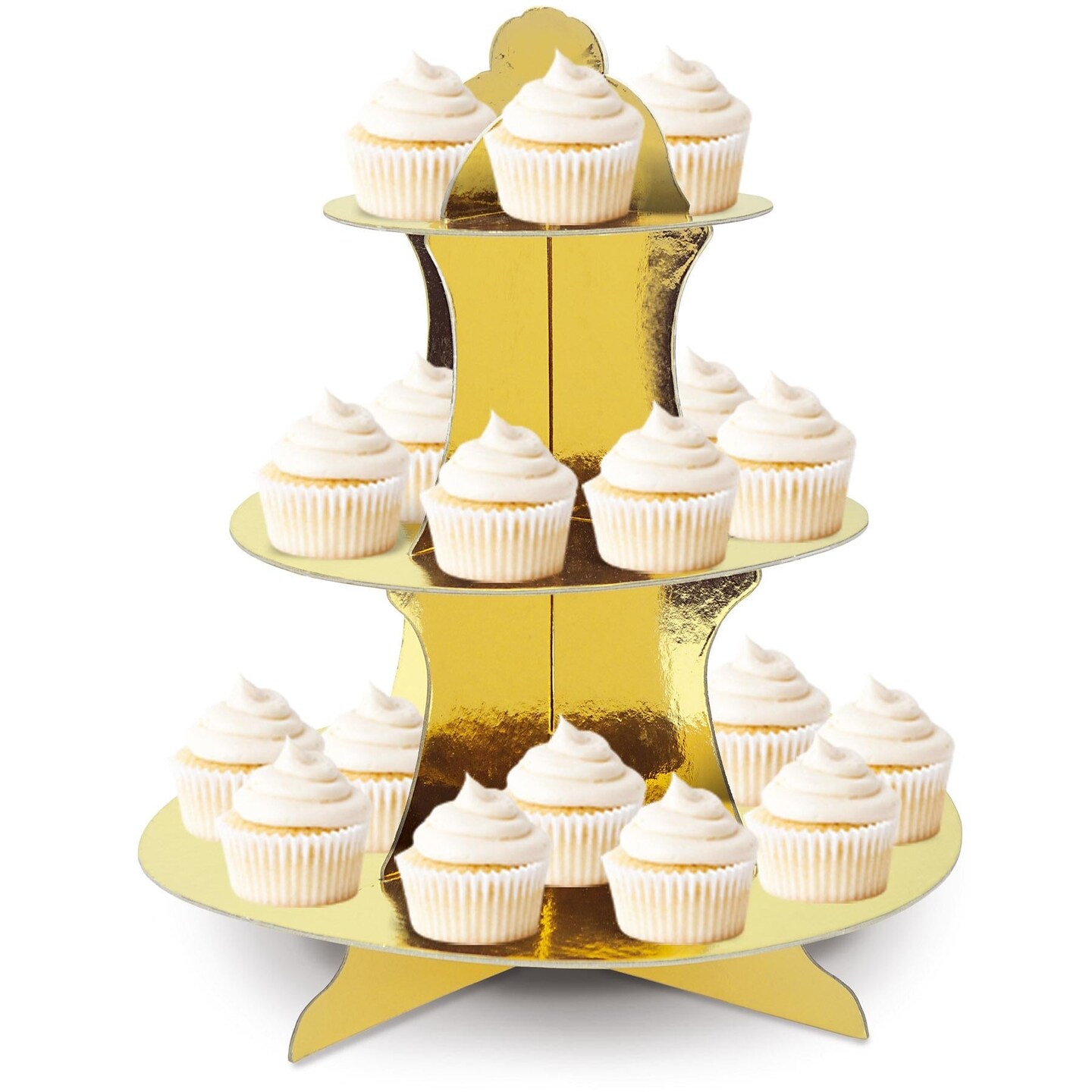 12 Pack Beistle Metallic Cupcake Stand - gold