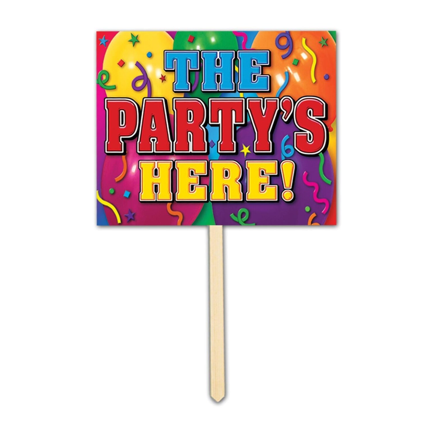 6 Pack Beistle The Party&#x27;s Here! Yard Sign