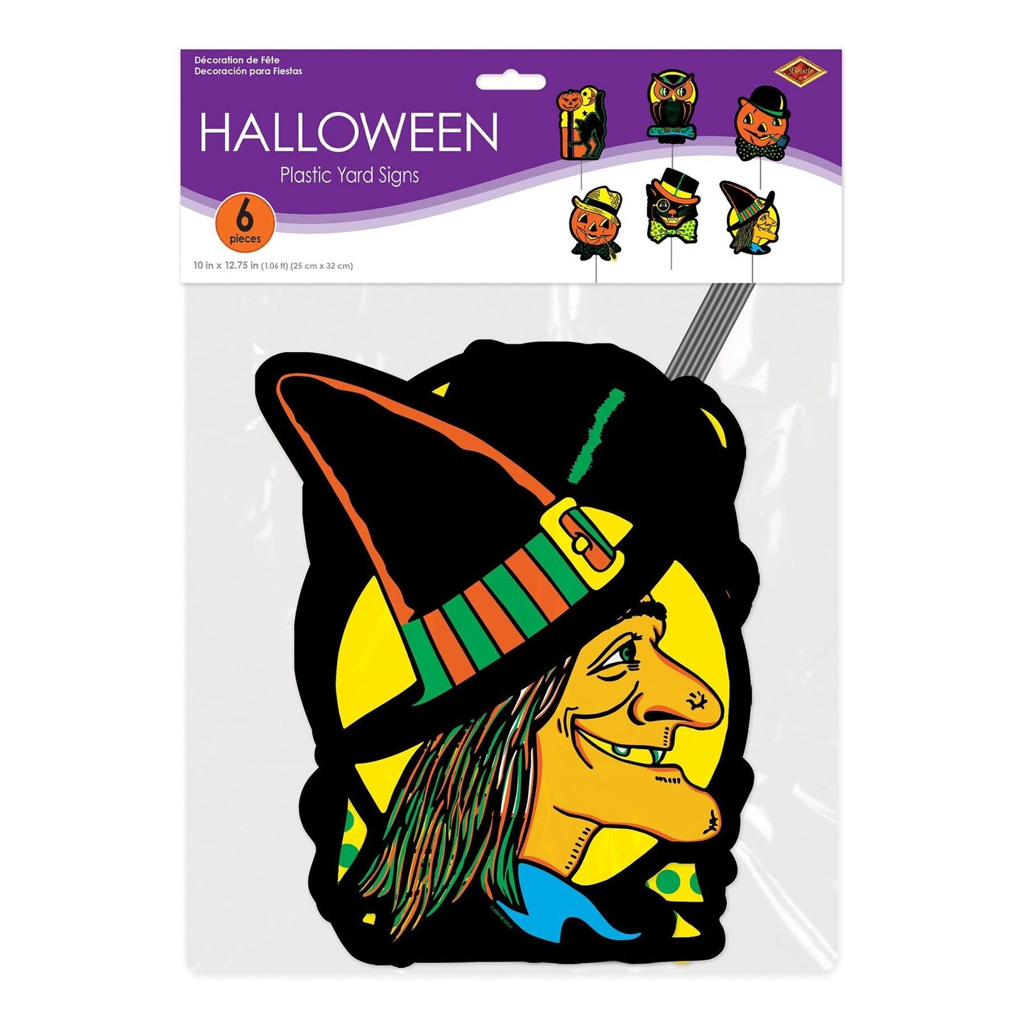 36 Pack Beistle Vintage Plastic Halloween Yard Signs