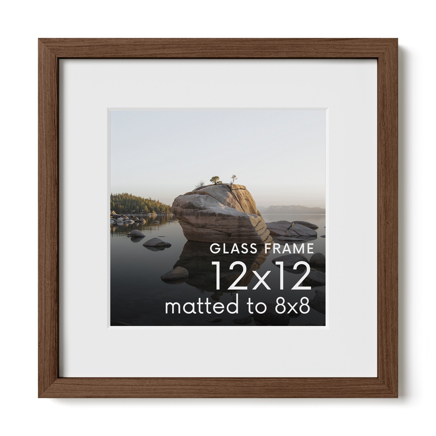 Haus and Hues Oak Wood Picture Frames Matted with Real Glass