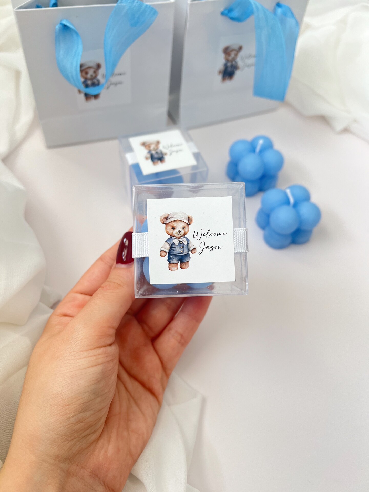 Candle Welcome Baby Favors 20pcs Baby Boy Shower Favors, Welcome