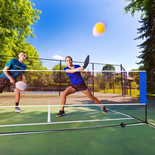 Portable PE Tennis Net Freestanding Adjustable Height with Carry Bag