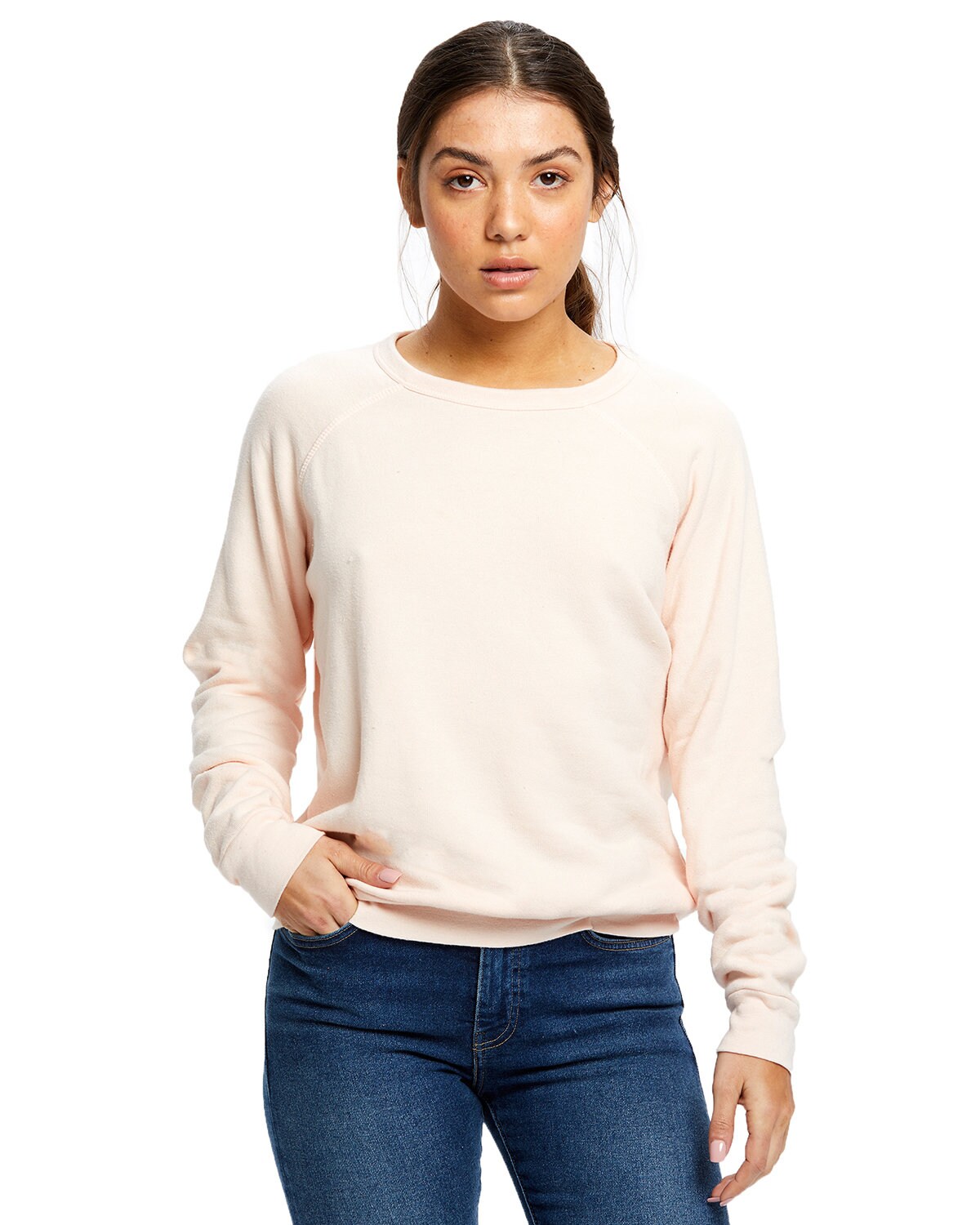US Blanks&#xAE; Ladies USA Made Raglan Triblend Crewneck Sweatshirt
