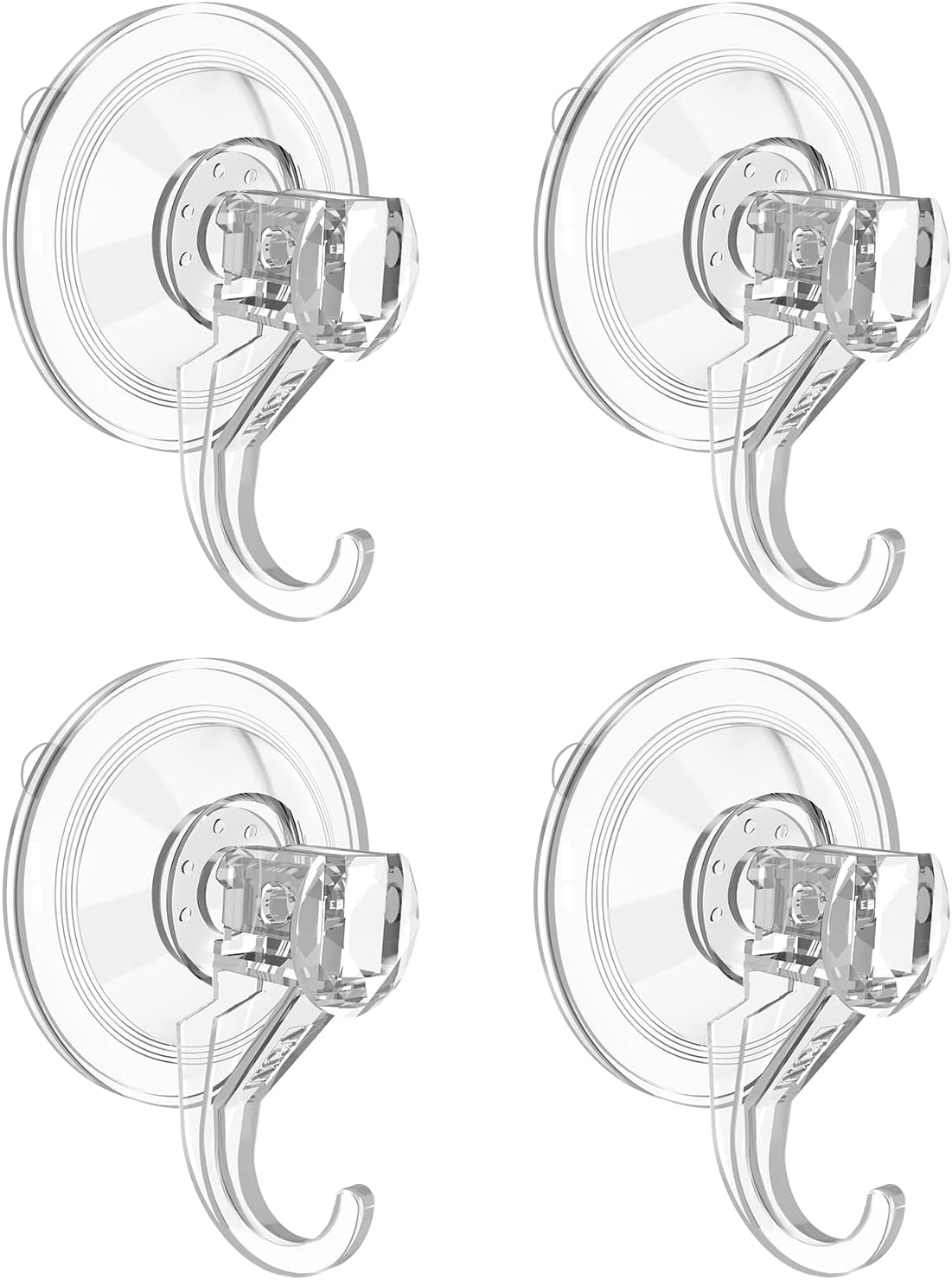 Large Clear Heavy Duty Suction Cup Wreath Hooks