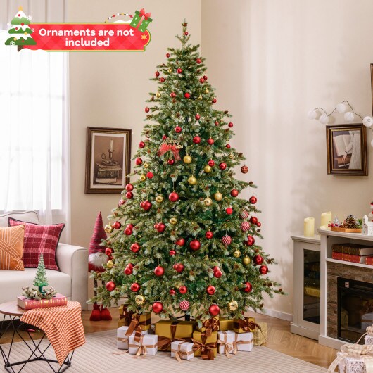 8 Feet Christmas Tree with 8 Lighting Modes and Pine Cones-8 ft