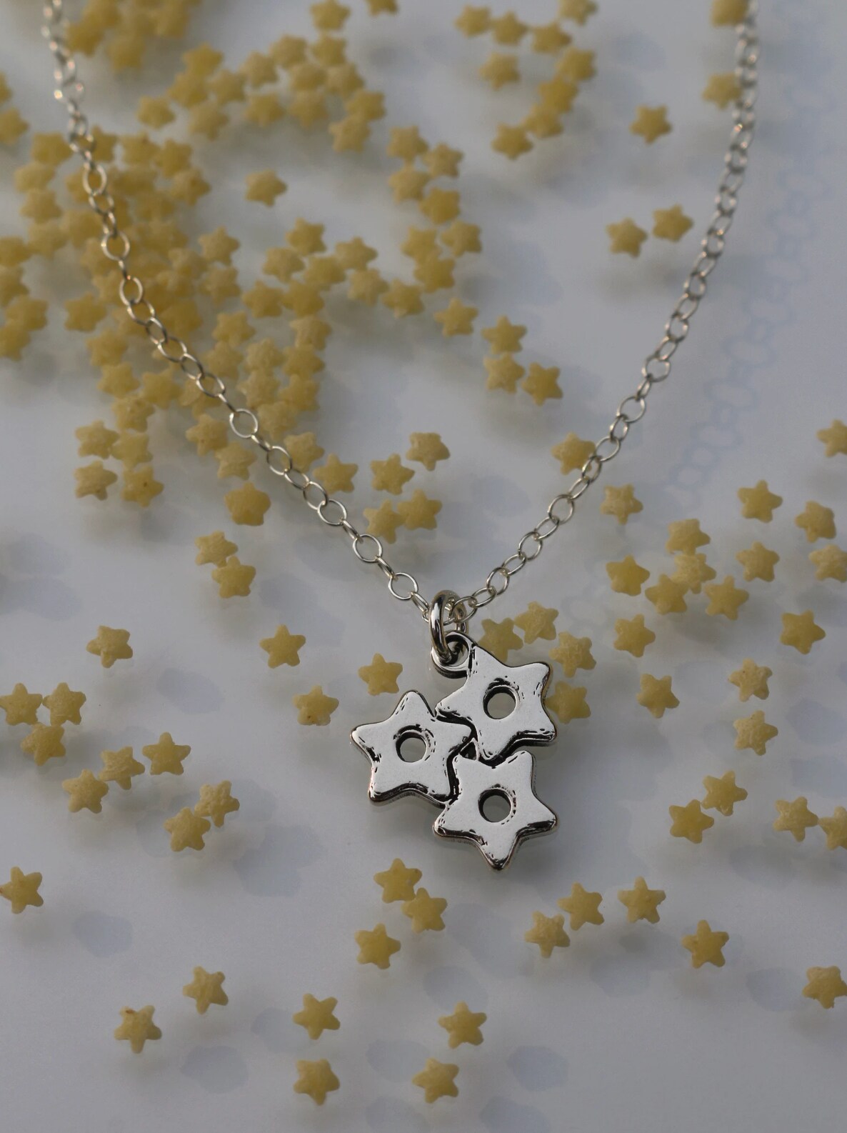 Star Pastina Pasta Necklace | Unique Jewelry | Favorite Pasta Necklace | Pasta Lover Best Friend Gift | Italian Stelline Pasta Jewelry product 7