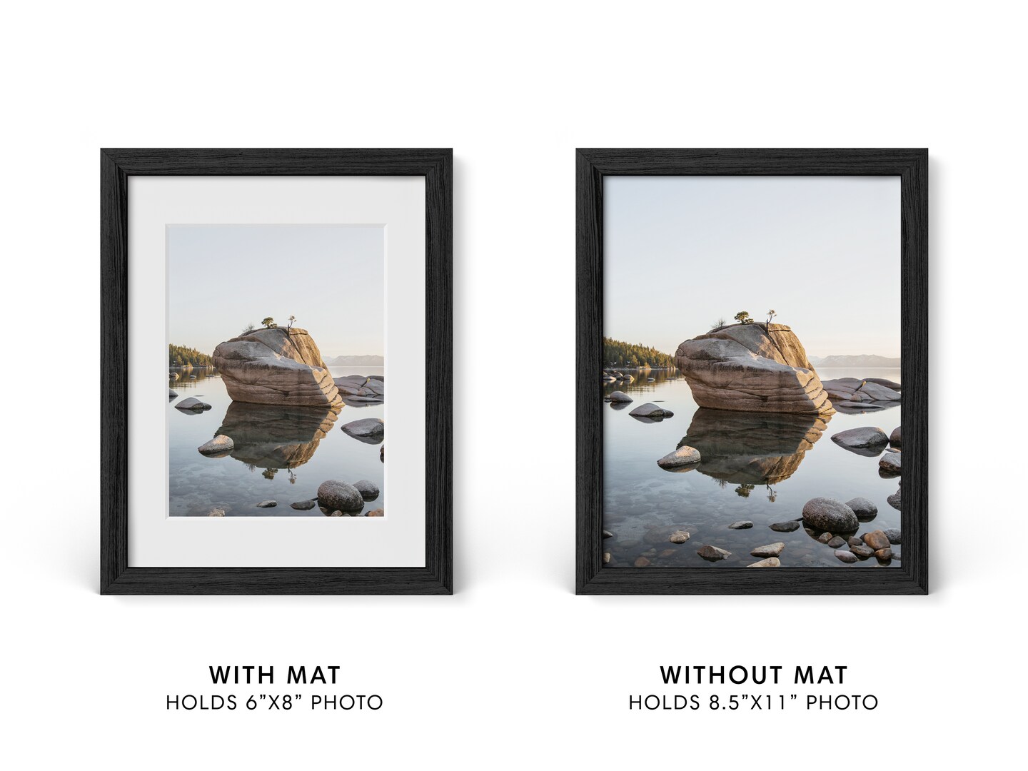 Haus and Hues Oak Wood Picture Frames Matted with Real Glass