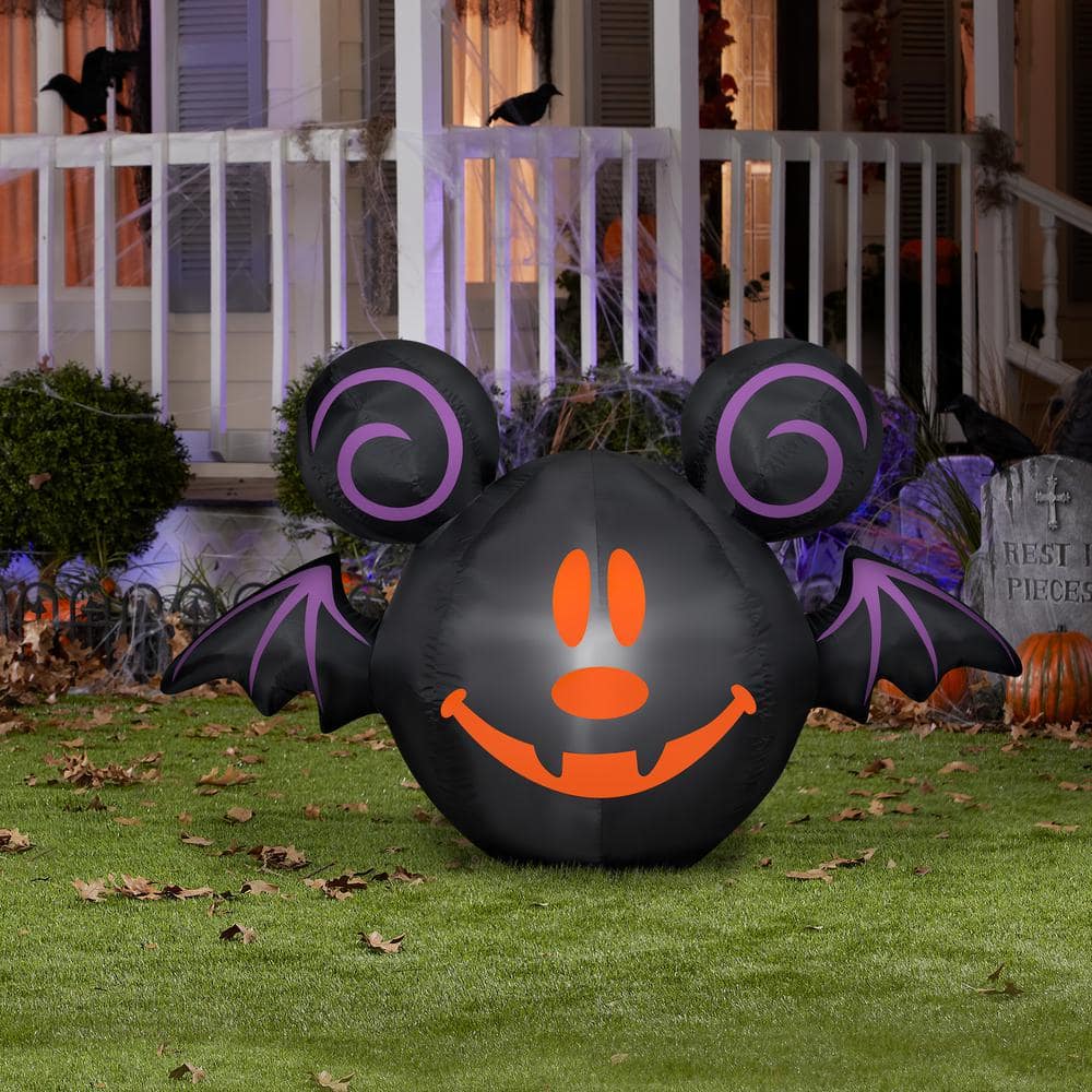 3 FT Tall Airblown Mickey Jack O Lantern Bat SM Disney