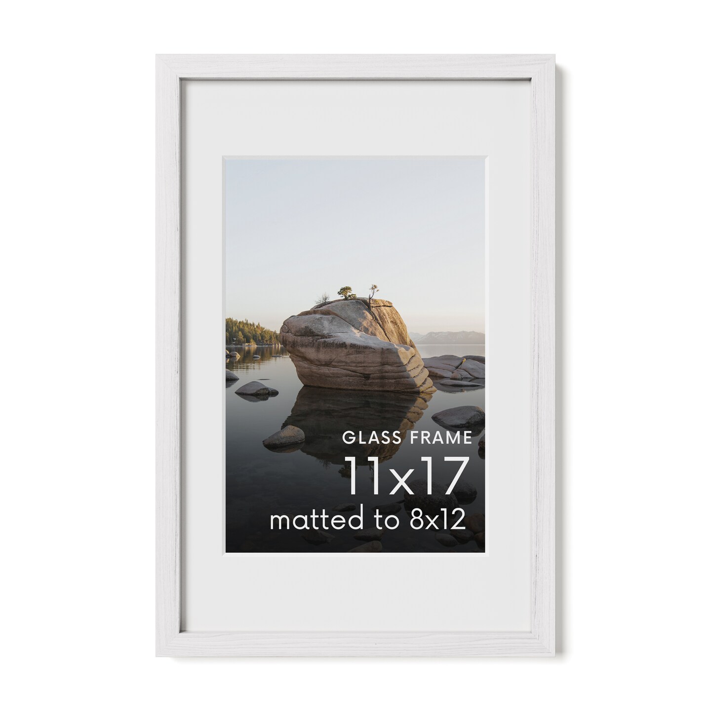 Haus and Hues Oak Wood Picture Frames Matted with Real Glass