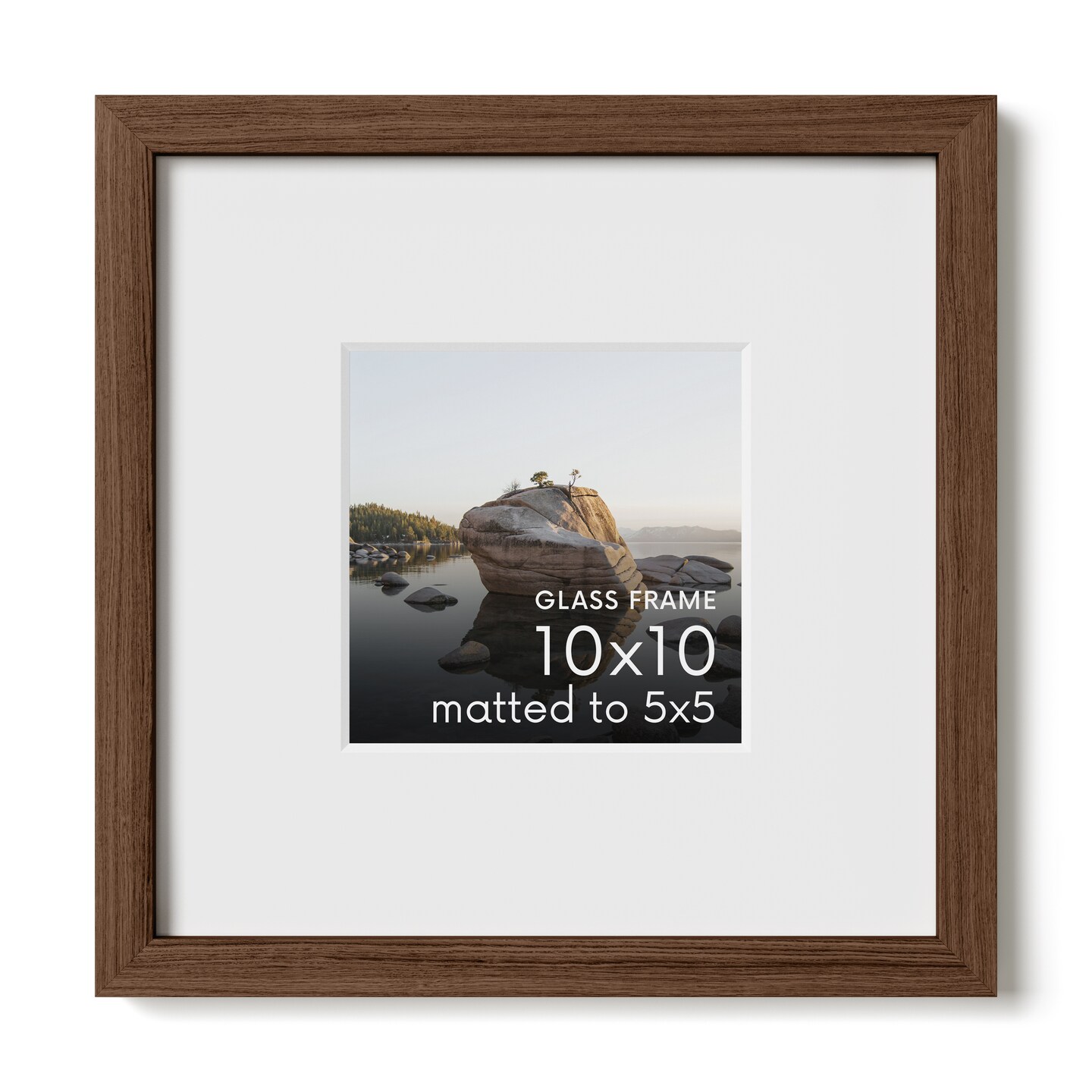 Haus and Hues Oak Wood Picture Frames Matted with Real Glass