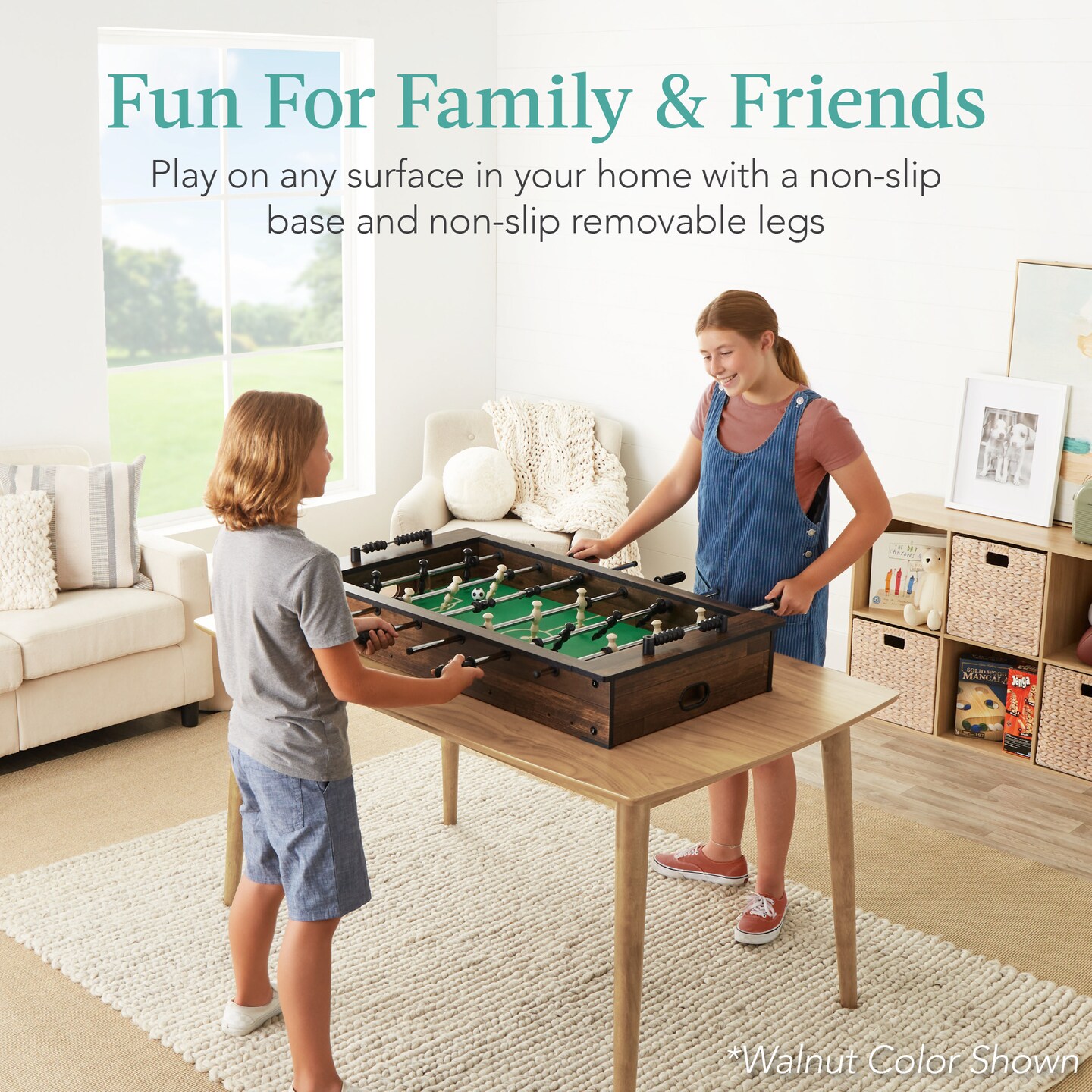 Best Choice Products 40in Tabletop Foosball Table, Arcade Table Soccer for Home, Game Room w/ 2 Balls