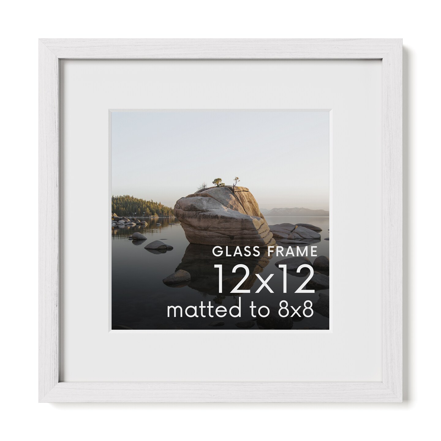 Haus and Hues Oak Wood Picture Frames Matted with Real Glass