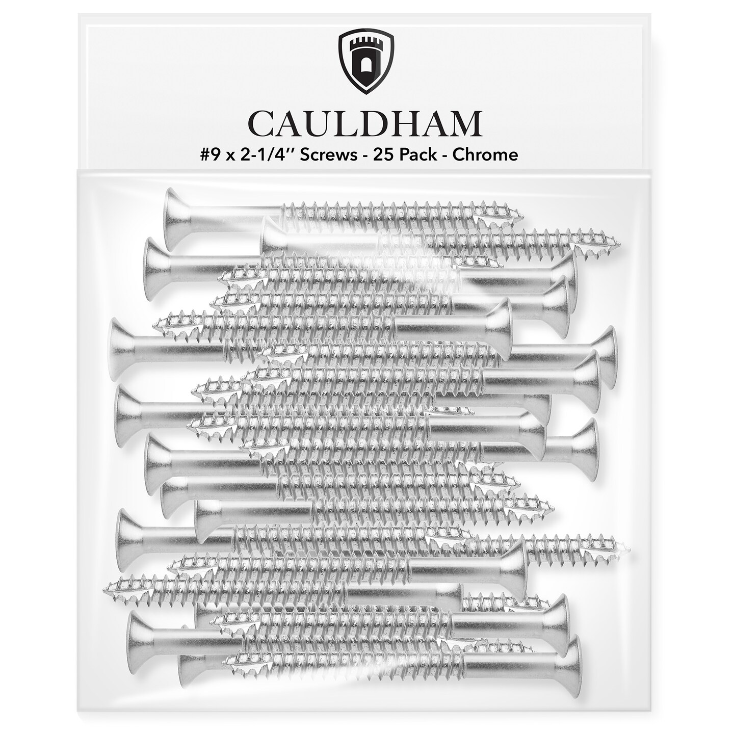 Cauldham
Wood Screws #9 x 2-1/4 Inch for Door Hinges - 25 pack