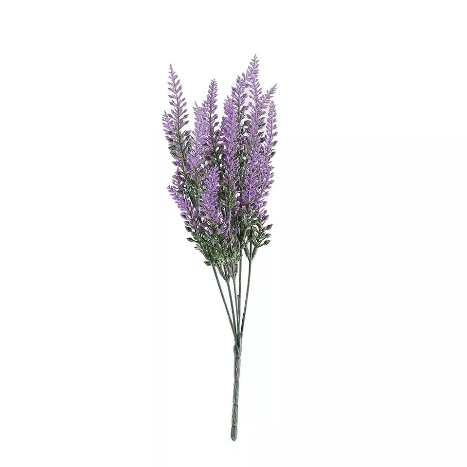 4 Bushes 14" tall Lavender Faux Flowers Stems Bouquets Wedding Home Centerpieces